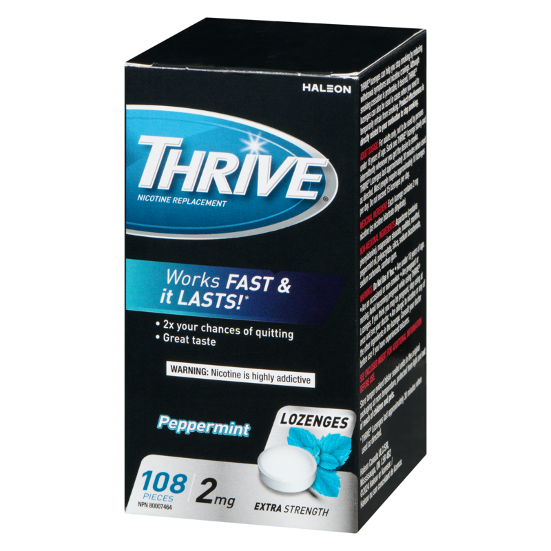 Lozenges Nicotine Replacement Peppermint Chill Extra Strength 2 Mg