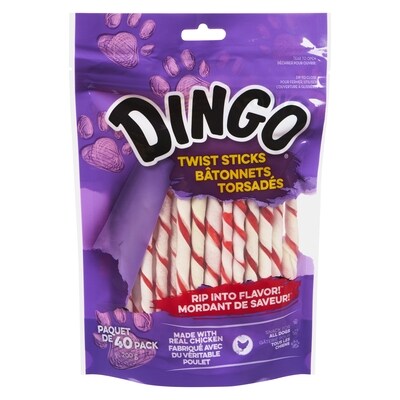 Dingo Gâterie pour tous les chiens bâtonnets torsadés 200 g, 5,25 $/100g