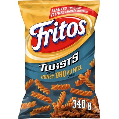 Fritos Croustilles de maïs Twists saveur BBQ au miel 340 g, 1,47 $/100g