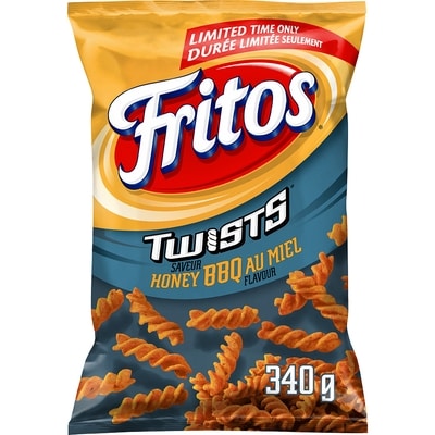 Fritos Croustilles de maïs Twists saveur BBQ au miel 340 g, 1,32 $/100g