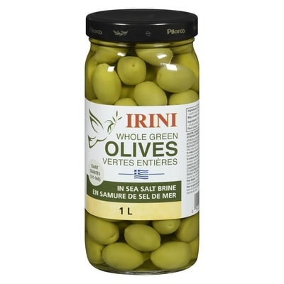 Irini Whole Green Olives In Sea Salt Brine Giant 141-160 1000 ml, $1.20/100ml