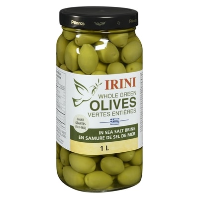 Whole Green Olives In Sea Salt Brine Giant 141-160
