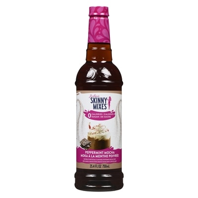 Skinny Syrup Sirop au moka à la menthe poivrée aromatisé naturellement et artificiellement 750 ml, 1,33 $/100ml