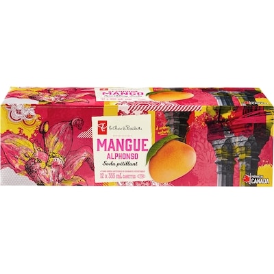 le Choix du Président Soda pétillant à saveur de mangue Alphonso 12x355.0 ml, 0,15 $/100ml