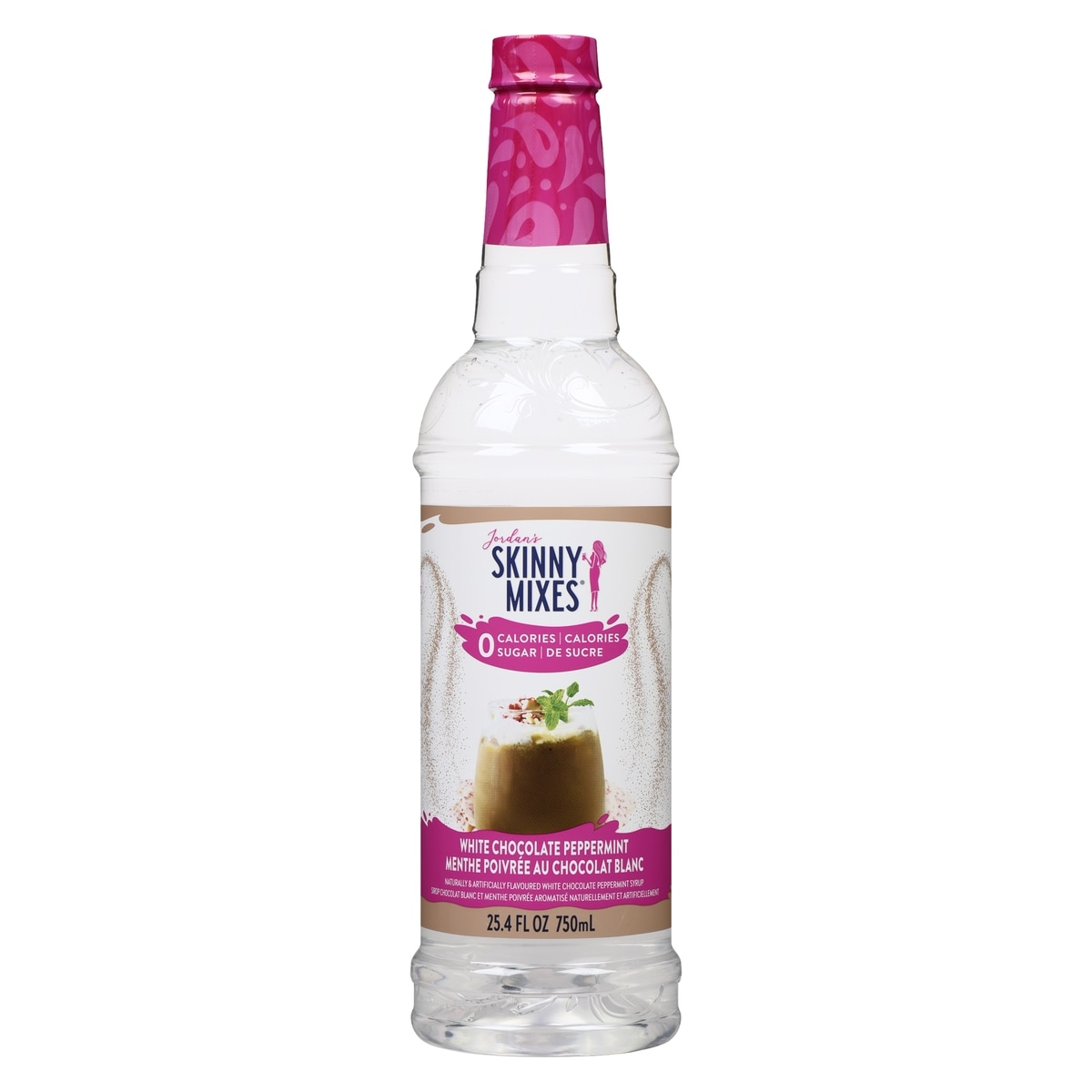 Skinny Syrup Sirop chocolat blanc et menthe poivrée aromatisé naturellement et artificiellement 750 ml, 1,33 $/100ml