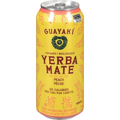 Guayaki Yerba Mate Non Sparkling Beverage Peach 458 ml, $0.65/100ml