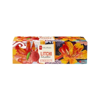 le Choix du Président Soda pétillant à saveur de litchi 12x355.0 ml, 0,15 $/100ml