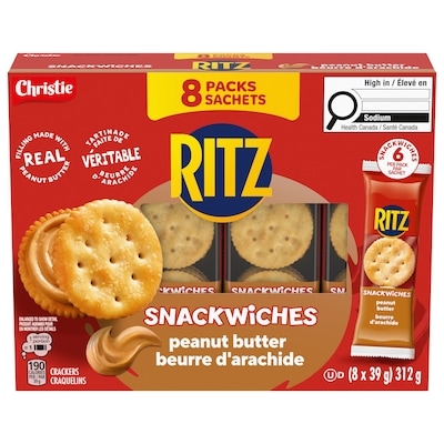 Christie Snackwiches RITZ au beurre d’arachide 312 g, 1,38 $/100g