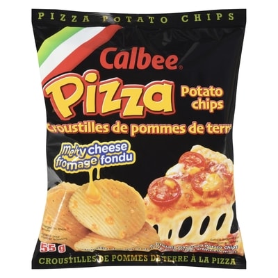 Croustilles de pommes de terre aromatisées artificiellement pizza