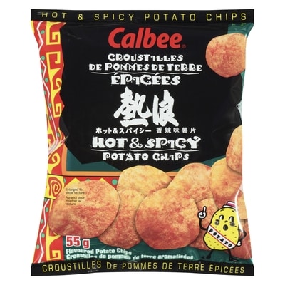 Calbee Flavoured Potato Chips Hot & Spicy 55 g, $5.44/100g