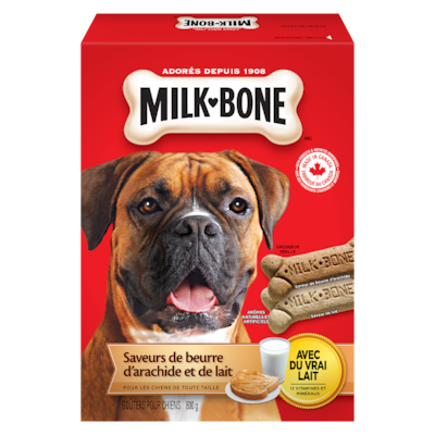 Milk-Bone Biscuits pour chiens, lait et beurre d'arachides 800 g, 0,87 $/100g