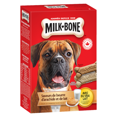Biscuits pour chiens, lait et beurre d'arachides