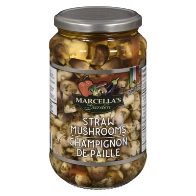 Marcella's Garden Straw Mushrooms 580 ml, $1.55/100ml