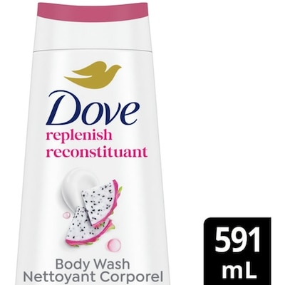 Dove Body Wash Replenishing Dragon Fruit & Coconut Cream, 591 ml, $2.15/100ml