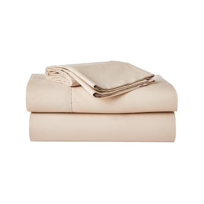 Double Organic Cotton Sheet 4 Piece Set - Stone