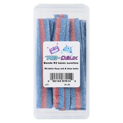 Johnvince Foods Fizzy Red & Blue Raspberry Belts 260 g, $2.69/100g