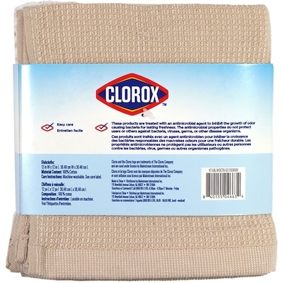 4 Pack Rib Dishcloth Set Tan