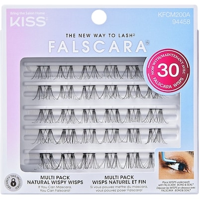 Kiss Falscara Collection Diy Eyelash Extensions Multipack, Natural Wispy Wisps Black 1 ea, $12.99/1ea