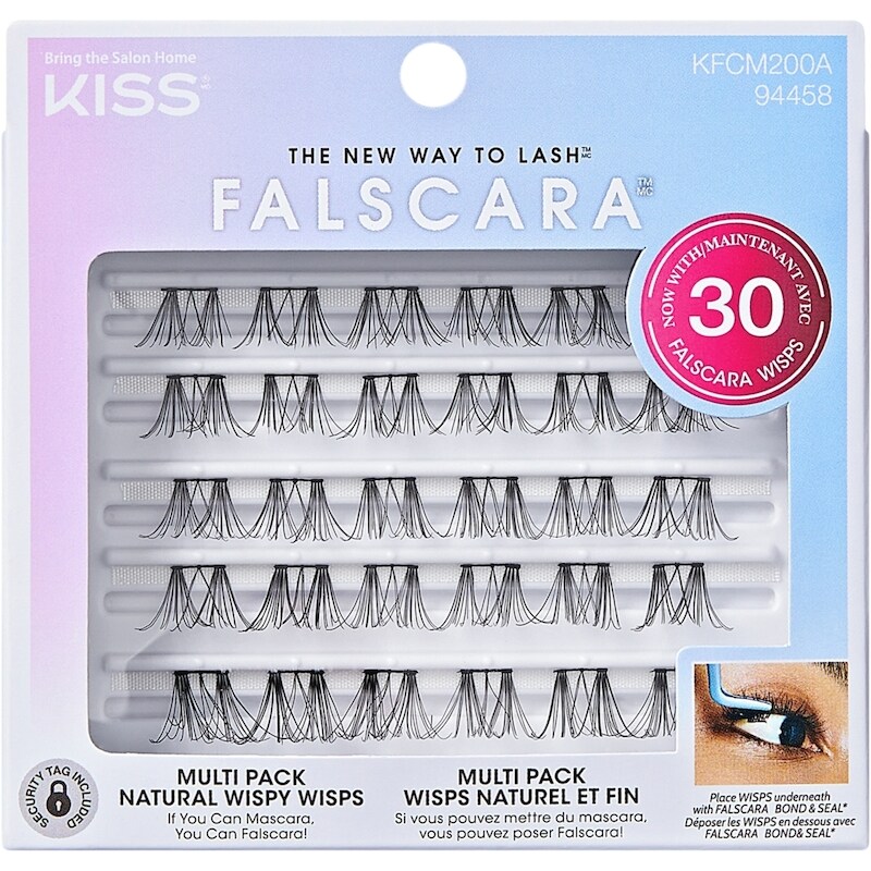 Falscara Collection Diy Eyelash Extensions Multipack, Natural Wispy Wisps Black