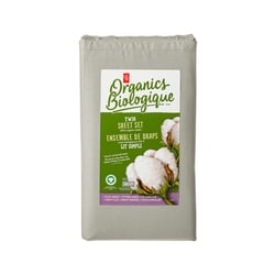 le Choix du Président Ensemble de draps 3 pièces en coton biologique pour lit simple – sauge 1 ea, 50,00 $/1ch