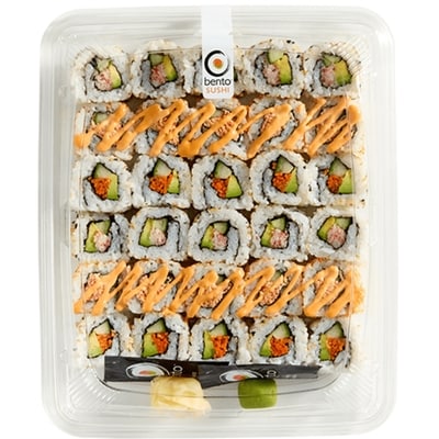 Bento California Family Pack (After 11am) 654 g, $2.75/100g