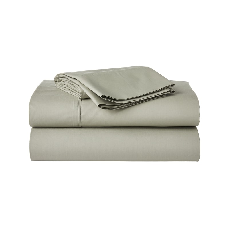 Queen Organic Cotton Sheet 4 Piece Set - Sage