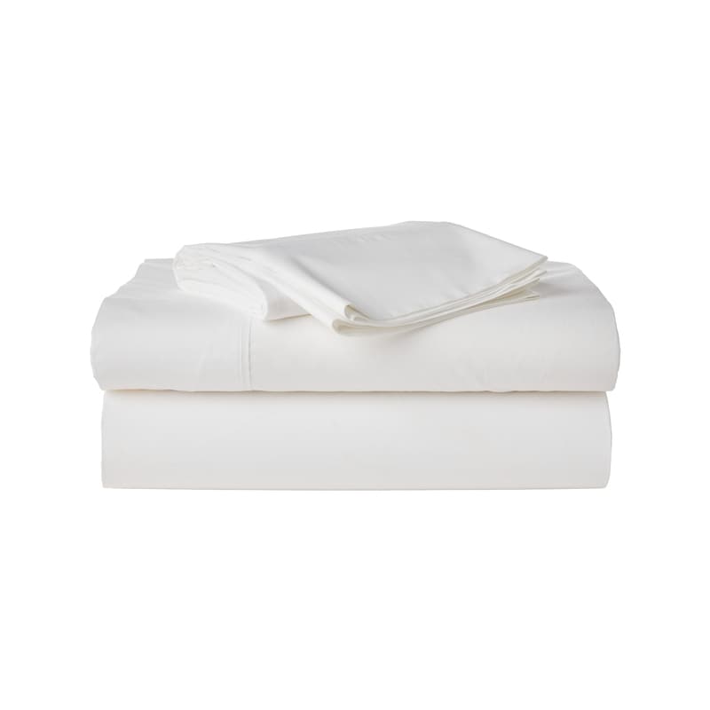 Queen Organic Cotton Sheet 4 Piece Set - White