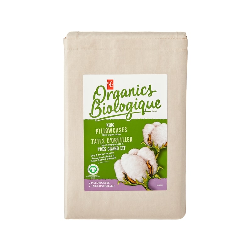 King Organic Cotton Pillowcases 2 Piece Set - Stone