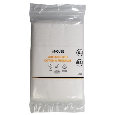 InHouse 6 Yards Cheesecloth White 1 ea, $6.00/1ea