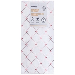 InHouse 2 Pack Printed Towels Red 3 ea, $7.00/1ea