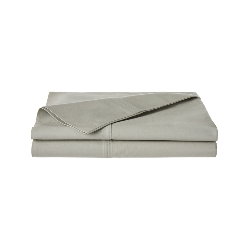 Queen Organic Cotton Pillowcases 2 Piece Set - Sage