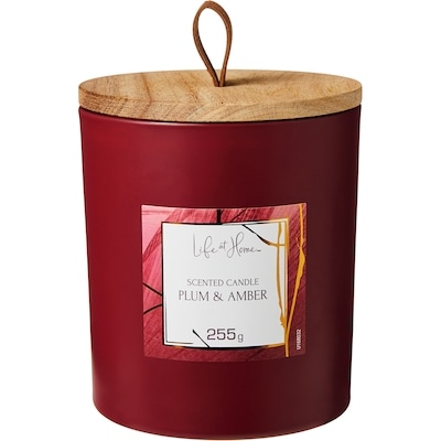 Life at Home Plum and Amber Scented Candle 1 ea, $7.50/1ea