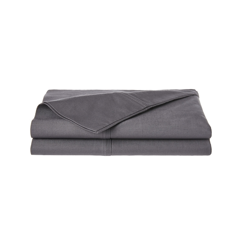 Queen Organic Cotton Pillowcases 2 Piece Set - Slate