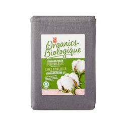 le Choix du Président Ensemble de 2 taies d’oreillers en coton biologique pour grand lit – ardoise 2 ea, 6,00 $/1ch