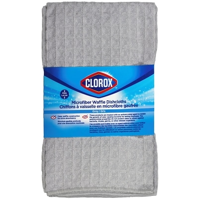 Clorox 2 Pack Microfiber Deep Waffle Dishcloth Gray 2 ea, $5.50/1ea