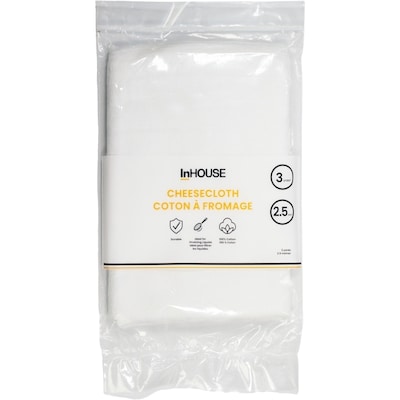 InHouse 3 Yards Cheesecloth White 1 ea, $4.00/1ea
