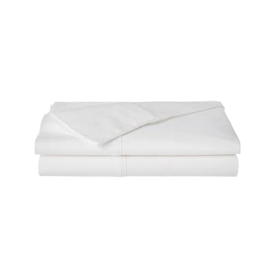 Ensemble de 2 taies d’oreillers en coton biologique pour très grand lit&nbsp;–&nbsp;blanc