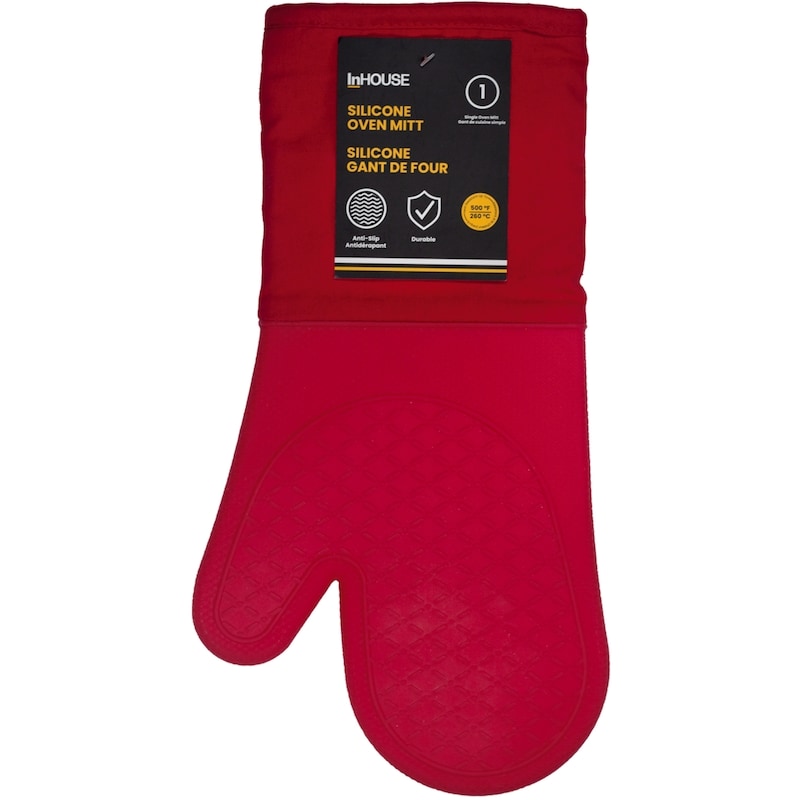 Premium Silicone Oven Mitt Red