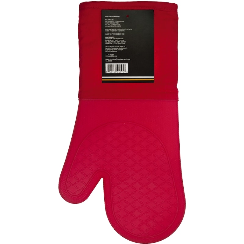 Premium Silicone Oven Mitt Red