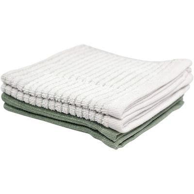 4 Pack Rib Dishcloth Set Sage