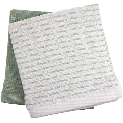 4 Pack Rib Dishcloth Set Sage