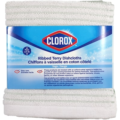 Clorox Ensemble De 4 Linges À Côtes Sauge 4 ea, 3,75 $/1ch