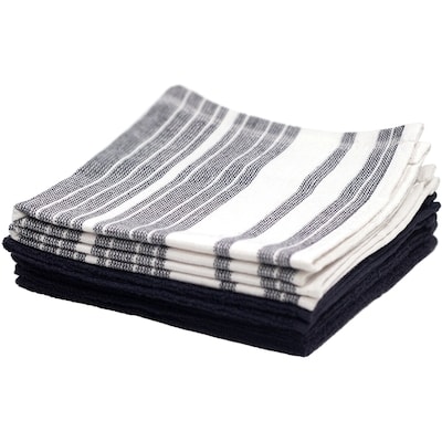 Premium 5 Pack Cotton Terry Dishcloth Charcoal
