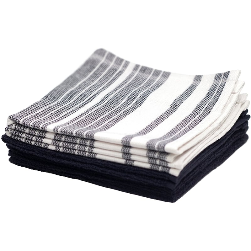 Premium 5 Pack Cotton Terry Dishcloth Charcoal