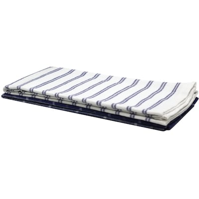 Premium 2 Pack Kitchen Towels Basketweave Navy