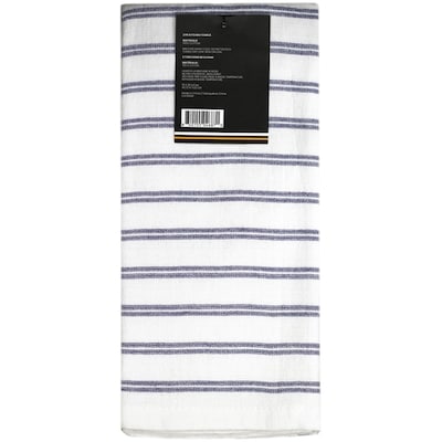 Premium 2 Pack Kitchen Towels Basketweave Navy