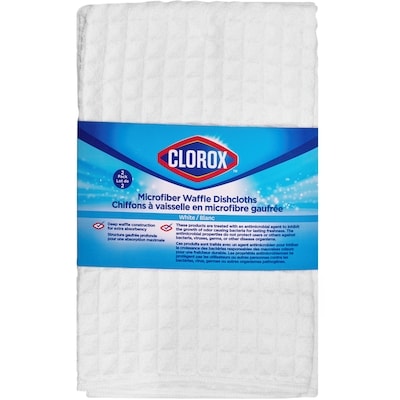 Clorox Lot De 2 Lingettes À Gaufres Profondes En Microfibre Blanc 2 ea, 5,50 $/1ch