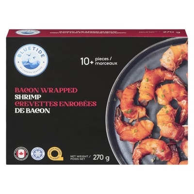 Blue Tide Crevettes enrobées de bacon 270 g, 5,18 $/100g