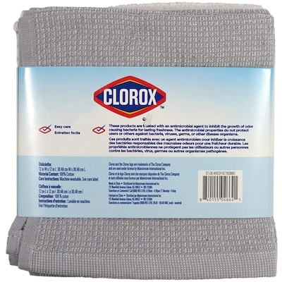 4 Pack Rib Dishcloth Set Gray
