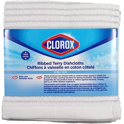 Clorox Lot De 4 Lingettes Côtelées Gris 4 ea, 3,75 $/1ch